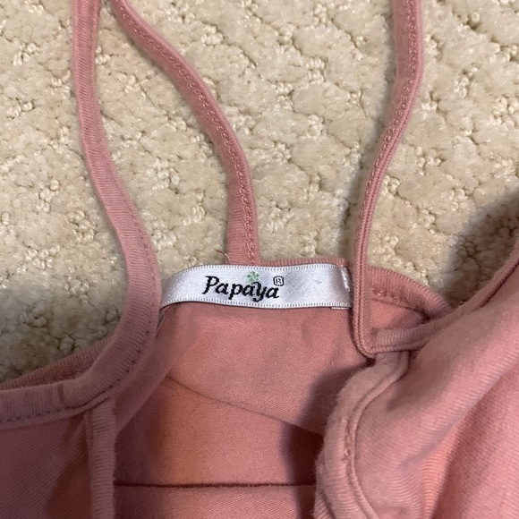 Super cute lacey pink crop top. From brand papaya. - Picture 2 of 5